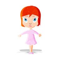 cartoon girl in dress