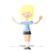 cartoon woman explaining idea N2