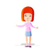 cartoon annoyed woman N21
