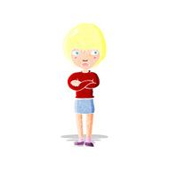 cartoon annoyed woman N22