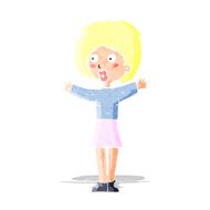 cartoon worried woman N8