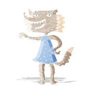 cartoon wolf girl