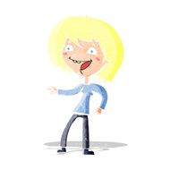 cartoon woman laughing and pointing