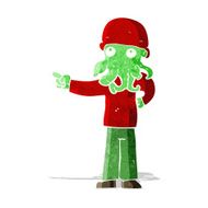 cartoon alien monster man