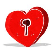 cartoon heart with keyhole N3