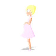 cartoon pregnant woman N7