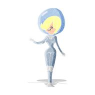 cartoon space woman N3