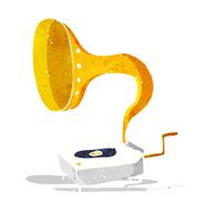 cartoon gramophone