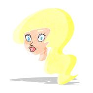 cartoon pretty female face N9