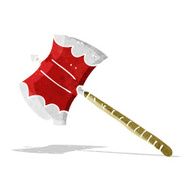 cartoon double sided axe N2