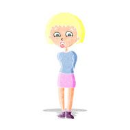 cartoon surprised woman N27