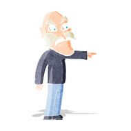 cartoon furious old man N5