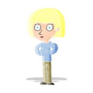 cartoon staring woman N3