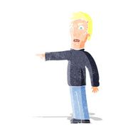 cartoon angry man pointing