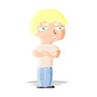 cartoon annoyed boy N4