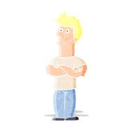 cartoon man with folded arms N4