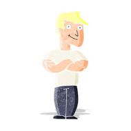 Cartoon muscular man N2