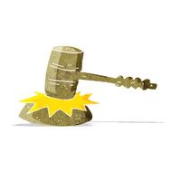 cartoon gavel banging