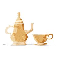 cartoon coffee pot and cup N2