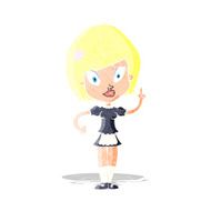 cartoon pretty maid