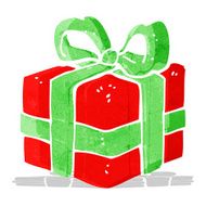 cartoon christmas present N27