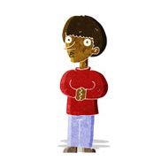 cartoon nervous man N27