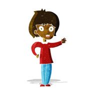 cartoon happy woman N35