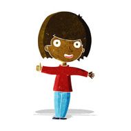 cartoon happy woman N36