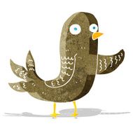 cartoon waving bird