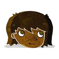 cartoon female face N17
