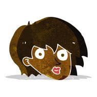 cartoon surprised female face N5