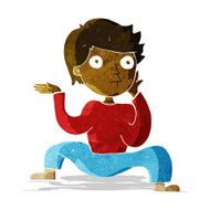 cartoon boy doing crazy dance N2