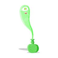 cartoon halloween ghost in bottle N2