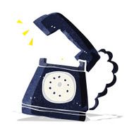 cartoon ringing telephone N10