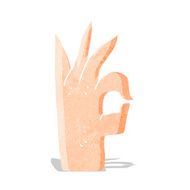 cartoon okay hand gesture N2