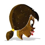 cartoon pretty female face N10