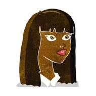 cartoon pretty girl with long hair N2