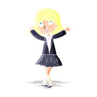 cartoon unhappy girl N2