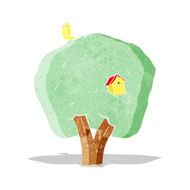 cartoon tree with birdhouse N2