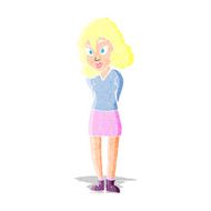 cartoon confused woman N36