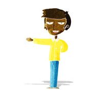 cartoon man gesturing welcome N2