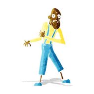 cartoon old man having heart attack N2