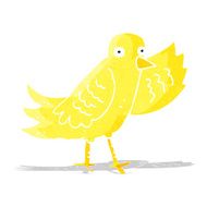 cartoon waving bird N2