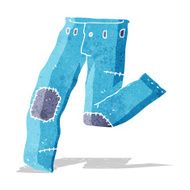 cartoon patched old jeans N3