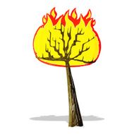 cartoon burning tree N8