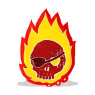 cartoon burning skull N2