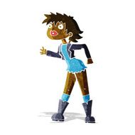 cartoon girl in leather jacket N2