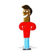 cartoon grinning man N13
