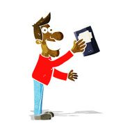 cartoon man with book N2