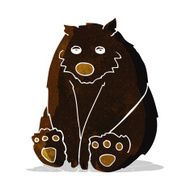 cartoon unhappy black bear